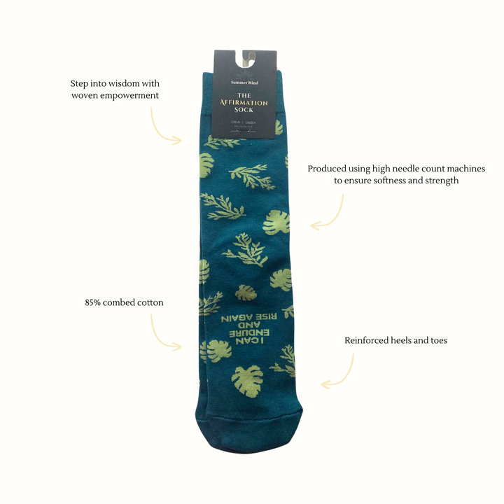 The Affirmation Sock - Terra Green